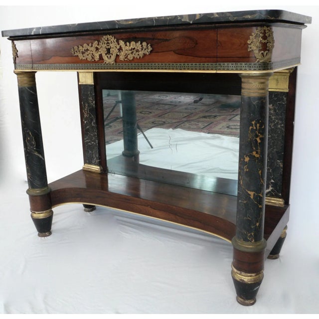 Empire Classical Marble Top Pier Table New York For Sale - Image 4 of 13