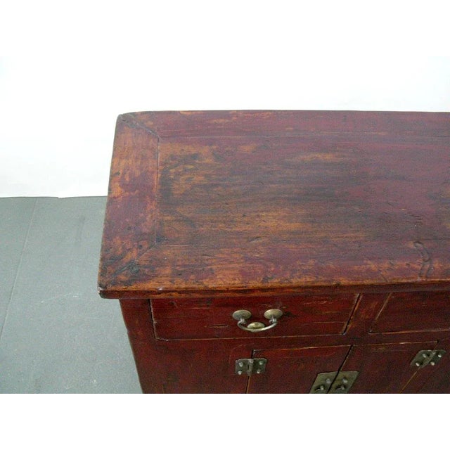 19th Century Antique Chinese Northern Country-Style Lacquered Cabinet For Sale In New York - Image 6 of 8