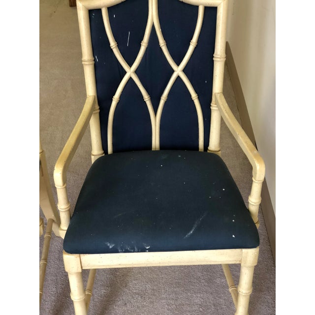 1970s Thomasville Allegro Chippendale Style Arm Chairs - Set of 8 For Sale - Image 5 of 11