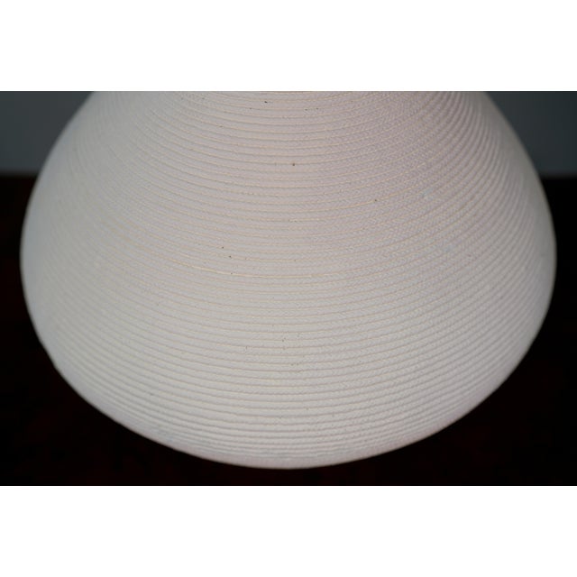 Wood 1950s Maria Kipp Mid-Century Organic Modern Natural Reed Woven Shade With Ceramic Lamp For Sale - Image 7 of 8