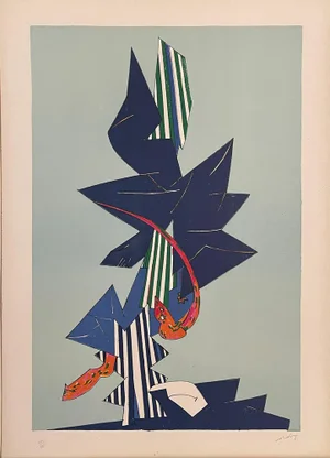 Gianni Dova, Flight, Lithograph