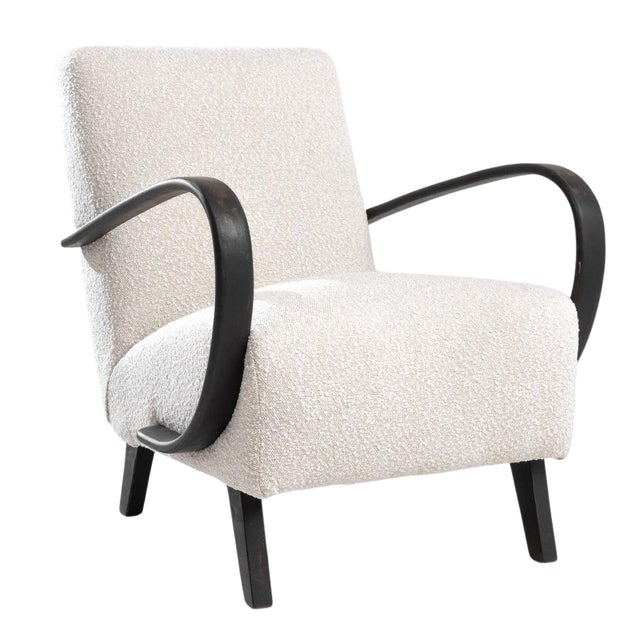 1950s Czech Wooden Armchair by J. Halabala For Sale
