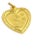 Late 20th Century 17224 - 24k Gold Good Luck Oriental Snake Heart Charm Pendant For Sale