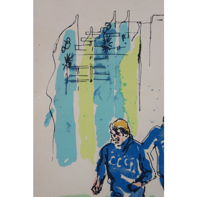 Paper LeRoy Neiman 1972 Signed Russian Boxing Team Munich Olympics Serigraph 26" For Sale - Image 7 of 12