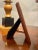 Traditional Oval Walnut Wood & Gold Finish Table Top Mirror For Sale - Image 4 of 12