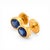 18k Gold & Sapphire Stud Earrings - Vintage, A Pair For Sale - Image 4 of 7