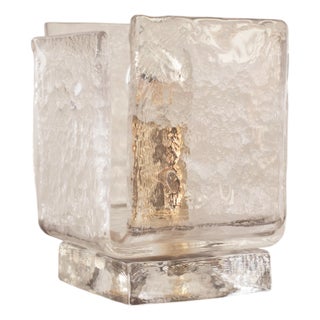 Table Lamp in Clear Murano Glass For Sale