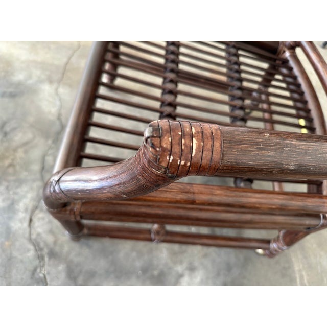2000s Pair of McGuire Target Back Chairs For Sale - Image 11 of 12