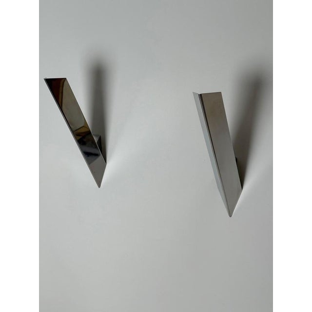 Minimalist Chrome Wall Lights from Kalmar, Austria, 1970, Set of 2 For Sale - Image 15 of 16