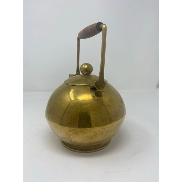Mid-Century Modern Vintage Brass Mexican Kettle/Teapot For Sale - Image 3 of 6