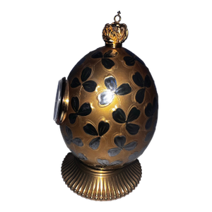 1900s Theo Faberge Clover Egg Table Clock