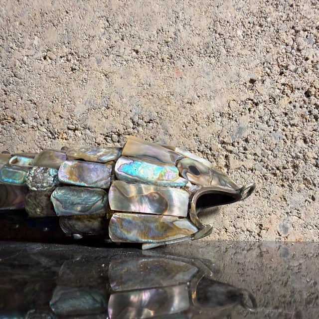 Shell Mexican Articulated Fish Bottle Opener Abalone Shell Los Castillo Style For Sale - Image 7 of 12
