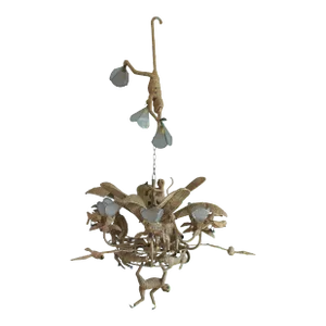 Oversize Toucan Parrot and Large Monkey Chandelier By Mario Lopez Torres