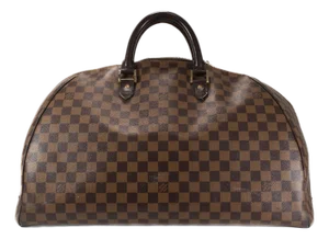Louis Vuitton Damier Ebene Brown Canvas Ribera Gm Satchel Weekender Handbag