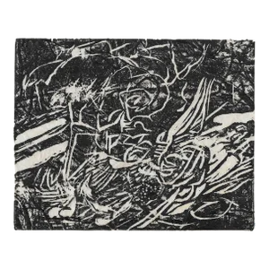 1970s Ron Yrabedra Abstract Linocut