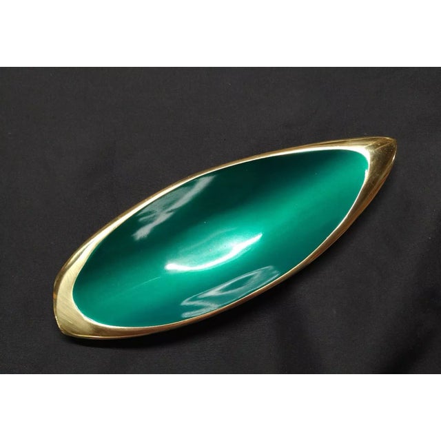 This eye-catching Mid Century Modern Sabra Green Enamel Decorative Dish from Israel is going to be a fabulous standout in...