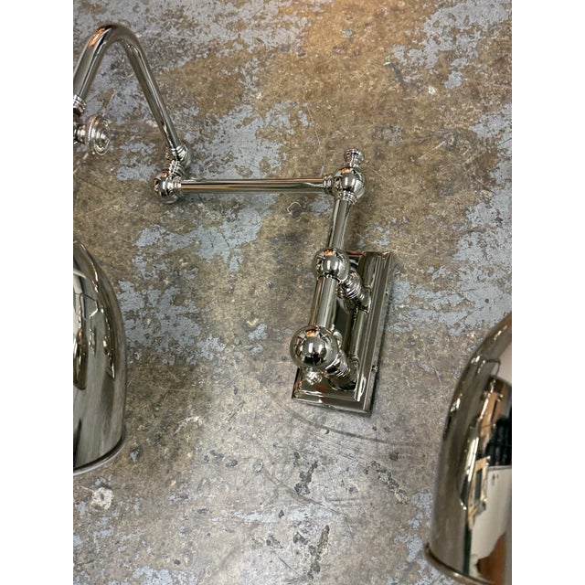 Visual Comfort Chapman & Myers for Visual Comfort Pimlico Double Swing Arm Sconces, Pair For Sale - Image 4 of 12