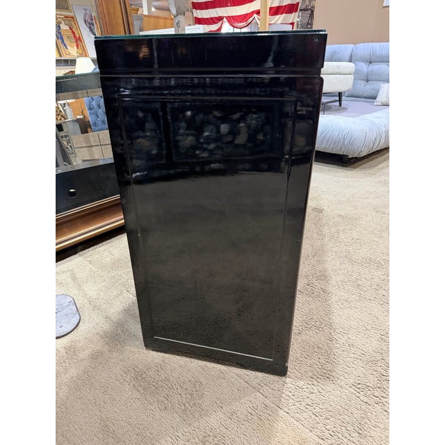 Black Lacquer Buffet With Pearl Inlay For Sale - Image 4 of 4