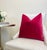 Modern Raspberry Pink 20x20 Velvet Throw Pillow With Feather Down Insert For Sale - Image 3 of 5
