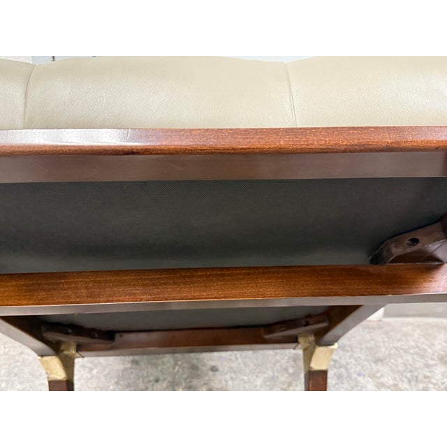 Thomas Pheasant for Baker Athena Leather Armchair For Sale - Image 12 of 12