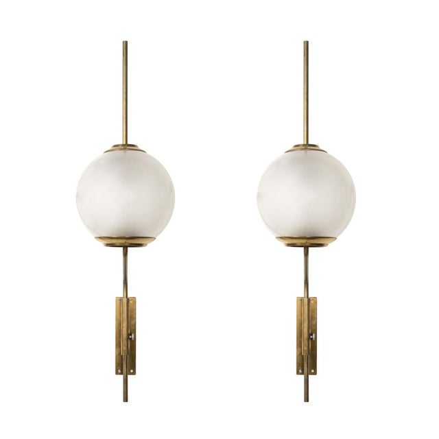 LP11 Pallone Wall Lamps by Luigi Caccia Dominioni for Azucena, 1950s, Set of 2, in Very Good conditions. Designed 1950 to...