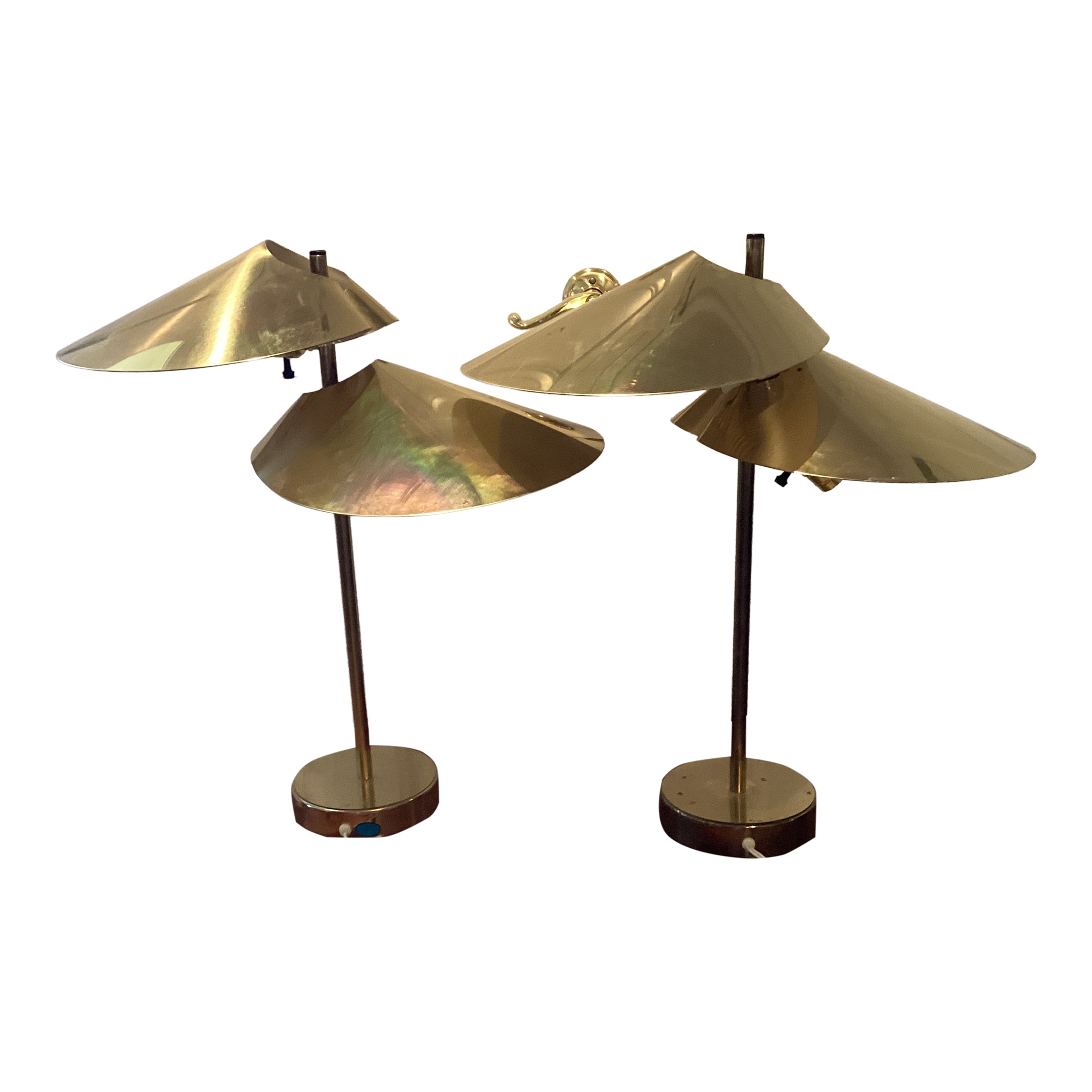 1970s Mid-Century Modern Curtis Jere Signed Lily Pad Table Lamp in