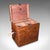 This is an antique maritime decanter box. An English, solid walnut rum or whiskey storage case, dating to the late...