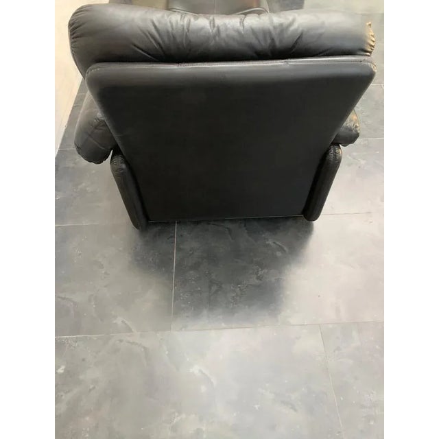 Black Set of Coronado Lounge Chair & Footstool by Tobia & Afra Scarpa for B&B Italia / C&B Italia, 1960s For Sale - Image 8 of 11