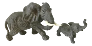1990s Ceramic Elephant Figurines - Set of 2