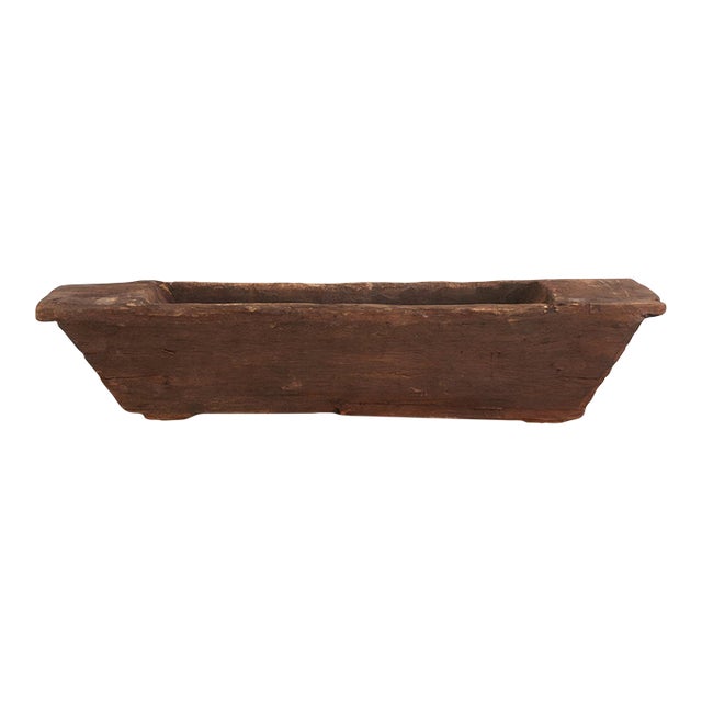 Old Rustic Wood Centerpiece Trough For Sale