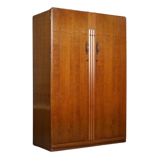 Vintage Art Deco Two-Door Wardrobe For Sale