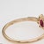 Dainty Red Ruby Ring W Earth Mined Diamonds in Solid 14k Gold | Oval 5.3x4mm, Size 6.75 For Sale - Image 9 of 9