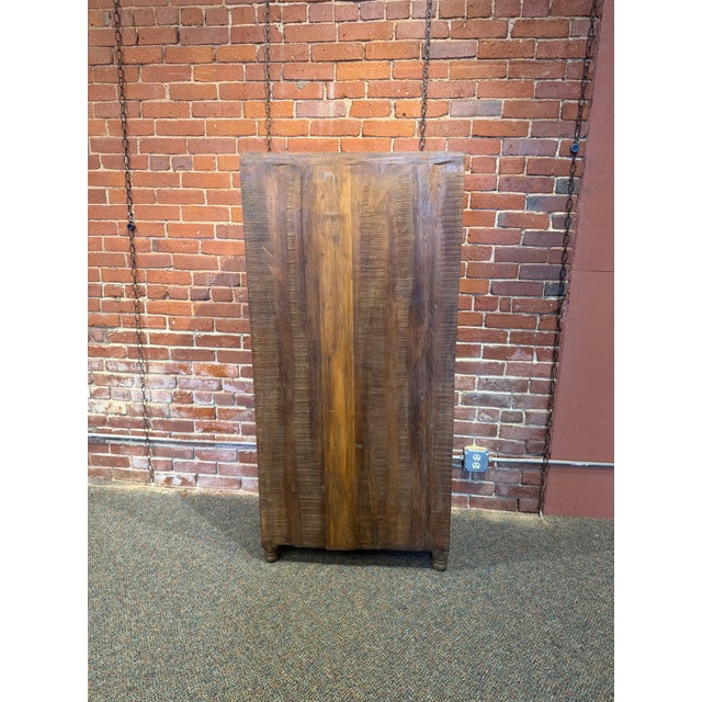 1980s 1980s Golden Oak Glass Door Cabinet & Bookcase For Sale - Image 5 of 5