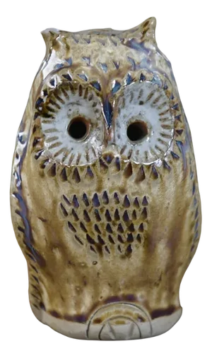 Glazed Stoneware Owl by Judy Taylor, 1950s