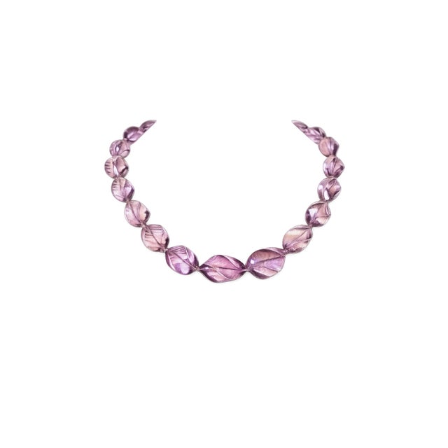 Rare Natural Bolivian Ametrine Necklace – Large Carved Ametrine Beads, Collector Statement Jewelry This exceptional...
