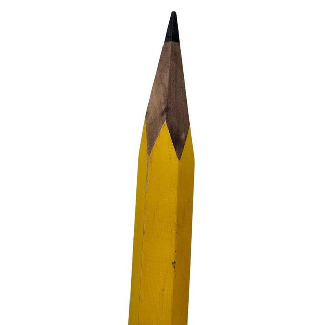 Wood Mid 20th Century Giant Vintage Wooden Pencil For Sale - Image 7 of 7