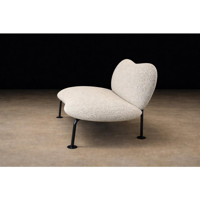 Brazilian Modern Organic Form Loveseat in Iron & Bouclé by Freijó Móveis, Brazil, 1950s For Sale - Image 11 of 13