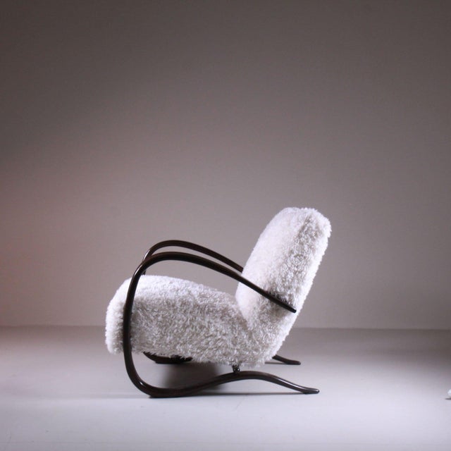 Wood Set of Vintage Lounge Chairs by Jindrich Halabala For Sale - Image 7 of 9