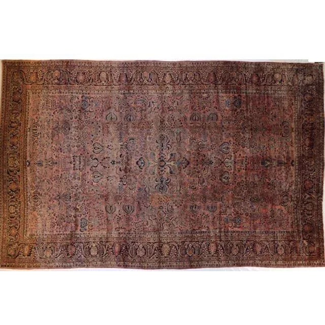 1900's Antique Persian Sarouk Palace Rug, 14'4" X 22'6" For Sale - Image 10 of 10