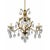 French Gilded Bronze and Crystal 3-Light Chandelier For Sale - Image 4 of 5