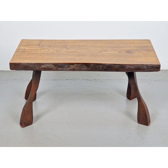 1960s Brutalist Oak Tree Trunk Side Table, 1960s For Sale - Image 5 of 12