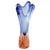 This 20th Century Belgian vase is an exquisite manifestation of glass artistry, showcasing a mesmerizing blend of blue and...