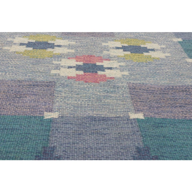 Mid 20th Century Vintage Swedish Rollakan Rug, 05'05 X 07'06 For Sale - Image 5 of 11
