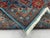 Turquoise Blue and Red Wool Area Rug, Tribal Geometric Medallion Design For Sale - Image 9 of 14