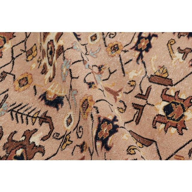 Textile Vintage Turkish Rug in Brown With Colorful Geometric Patterns, From Rug & Kilim For Sale - Image 7 of 8