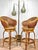 Vintage Coastal Rattan & Wicker Tiki Bar Stools, A Pair, c.1970's - Pairs Nicely with Many Coastal & Eclectic Interior...