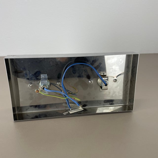 Space Age Original Metal Chrome Glass Wall Sconce Cosack Lights, Germany, 1970s For Sale - Image 16 of 18