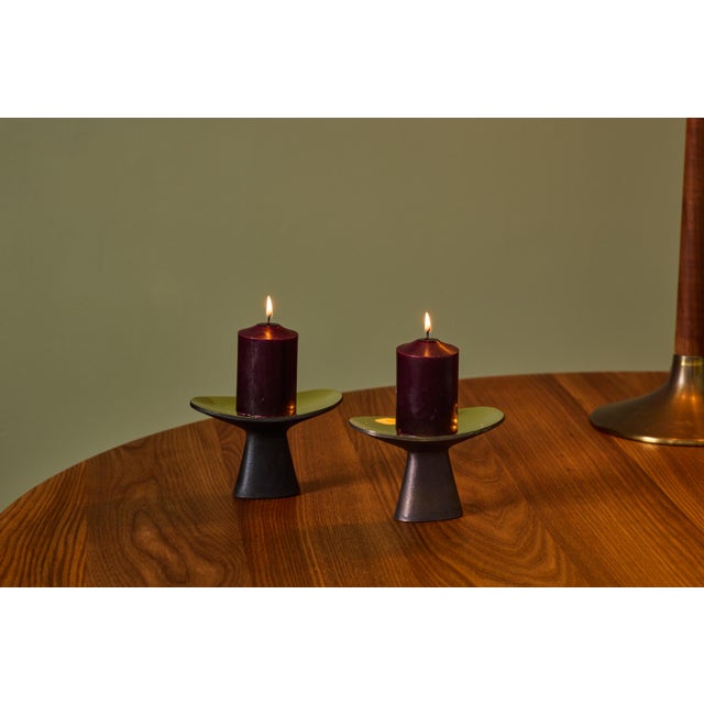 Mid-Century Modern Carl Auböck Brass Candle Holder For Sale - Image 3 of 6