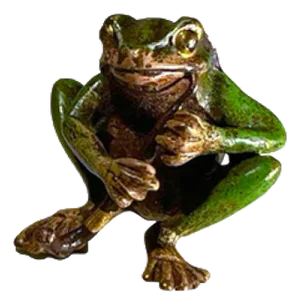 Vienna Bronze Musician Frog Patinated Bronze Sculpture, 1900