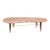 1960s Refinished Cherry Pink Marble and Brass Coffee Table For Sale